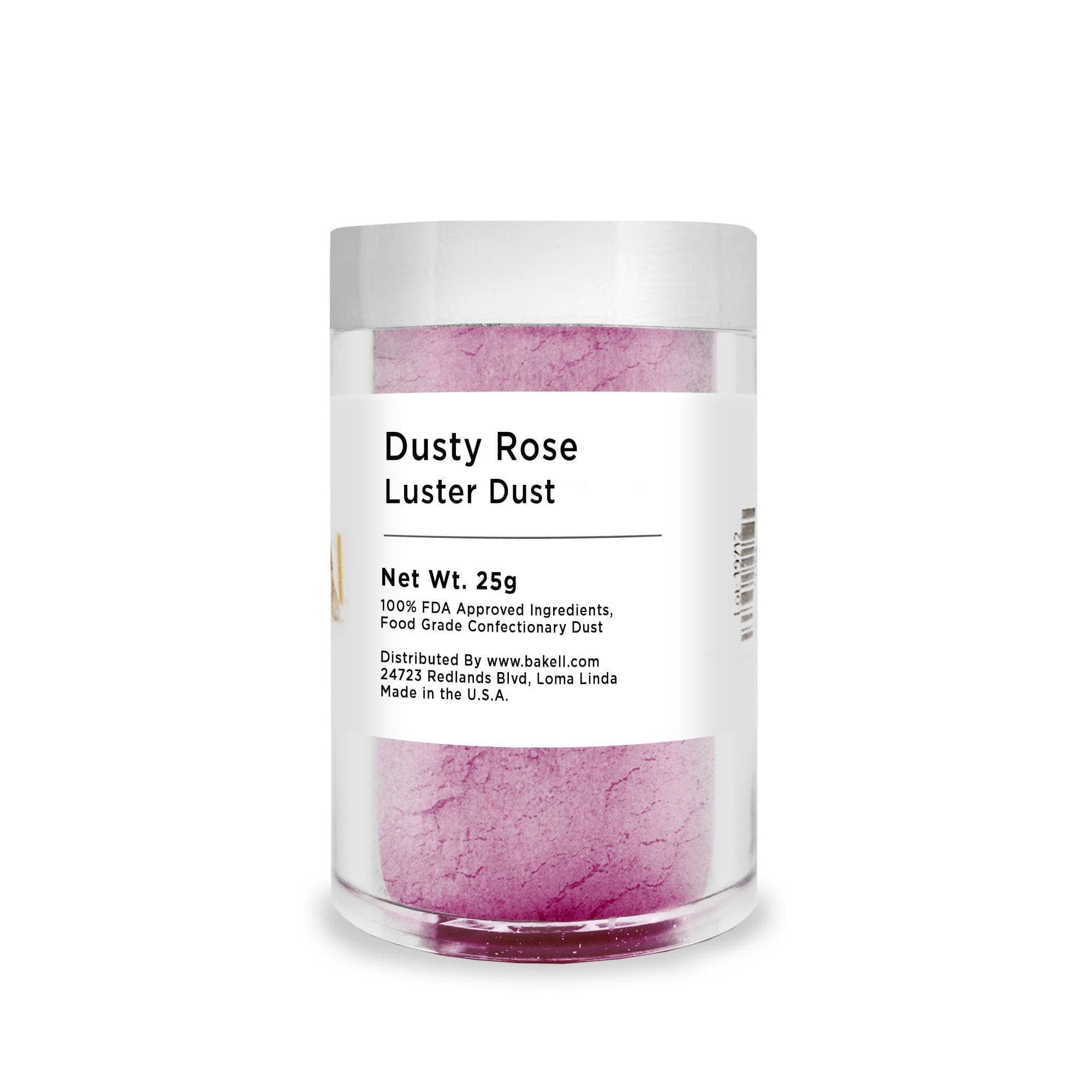 Edible Dusty Rose Luster Dust for Cake Decorating - Bakell | Perfect for Wedding Cakes, Cupcakes & Dessert Garnishing