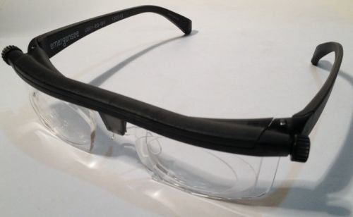 Adlens Emergensee Adjustable Focus Glasses - Emergency Eyewear with Variable Lens Power (Black) | Perfect for Reading, Travel & Emergency Vision Correction