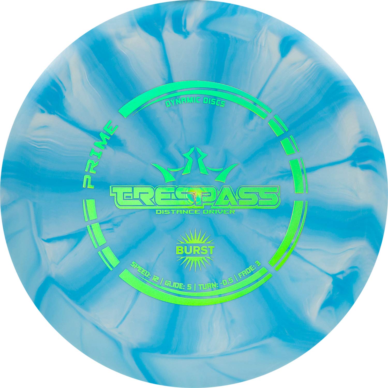 Dynamic Discs Prime Burst Trespass Disc Golf Driver - Max Distance Frisbee for Men & Women - Neutral Flight Golf Disc (Color Varies) - Perfect for Tournament Play & Backyard Practice