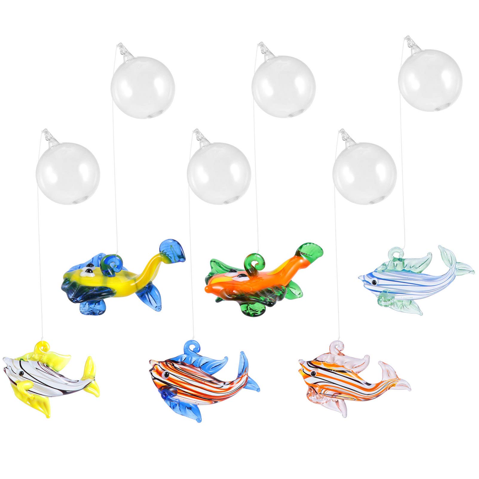 Balacoo 6pcs Aquarium Float Ball Decorations - Fish Tank Landscape Ornaments for Home & Office Decor