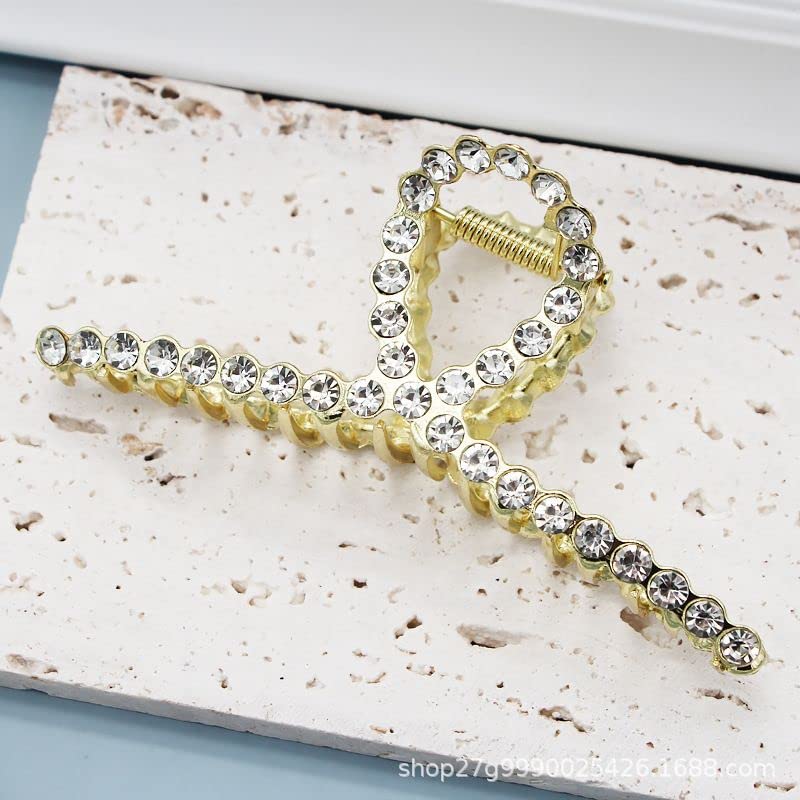 Stylish Metal Claw Hair Clips for Women & Girls - 4-Pack Gold Hair Accessories | Perfect for Parties, Weddings & Everyday Hairstyles