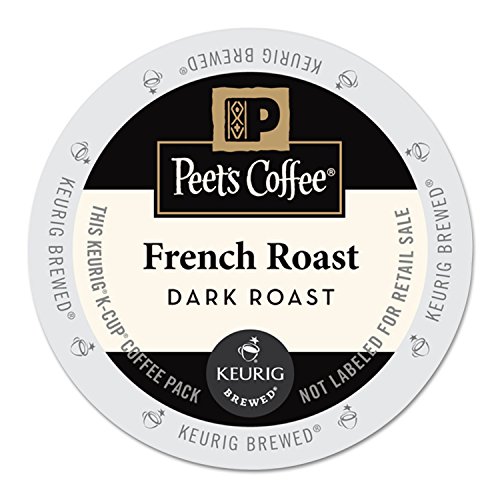 Peet's Coffee & Tea 6545 French Roast Dark Roast Coffee K-Cups Pods, 22 Count Box - Perfect for Keurig Brewers at Home or Office
