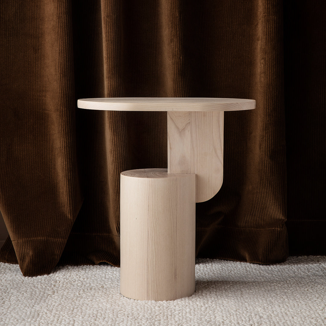 Modern Wooden Insert Side Table - Small End Table for Living Room, Bedroom, or Office - Perfect for Holding Drinks, Books, and Decor