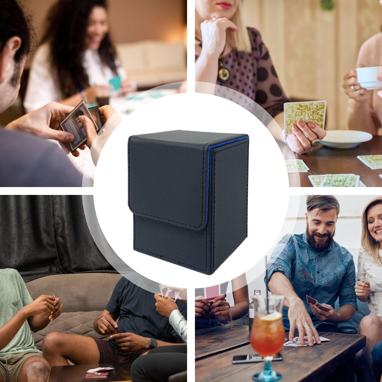 Klufo Horizontal Card Deck Storage Box - Premium Card Deck Cases for Safe Storage & Easy Access | Perfect for MTG, Pokemon, and Yu-Gi-Oh Trading Cards