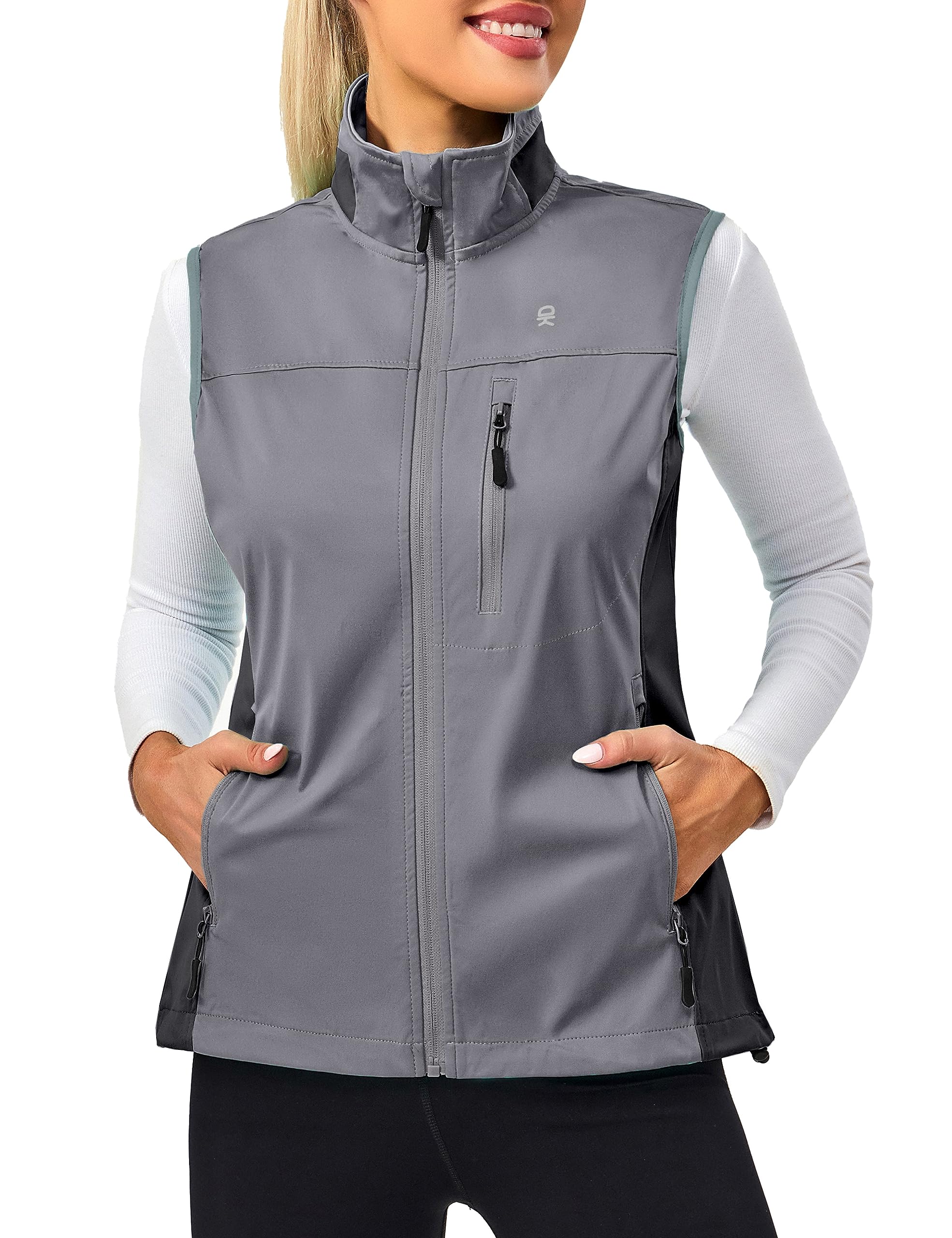 Little Donkey Andy Women's Lightweight Windproof Softshell Vest - Breathable Stretchable Jacket for Golf, Tennis, Running & Cycling - Perfect for Outdoor Sports & Active Lifestyle