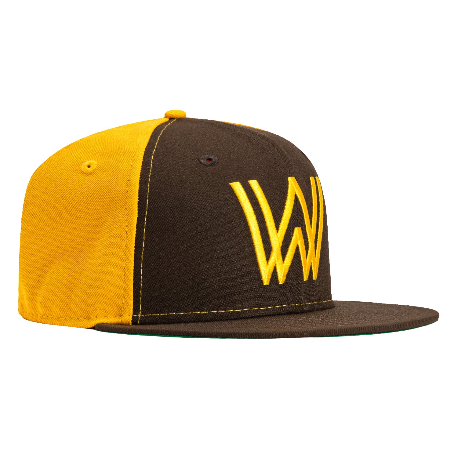 New Era 59Fifty Walla Walla Padres Baseball Cap - Brown & Gold Snapback Hat for Men & Women | Perfect for Baseball Games, Streetwear Fashion & Casual Outfits