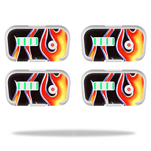 DJI Phantom 3 Battery Skin Wrap Cover (4-Pack) - Hot Flames Design | Protective Vinyl Sticker for DJI Drone Accessories | Perfect for Outdoor Aerial Photography & Travel Adventures