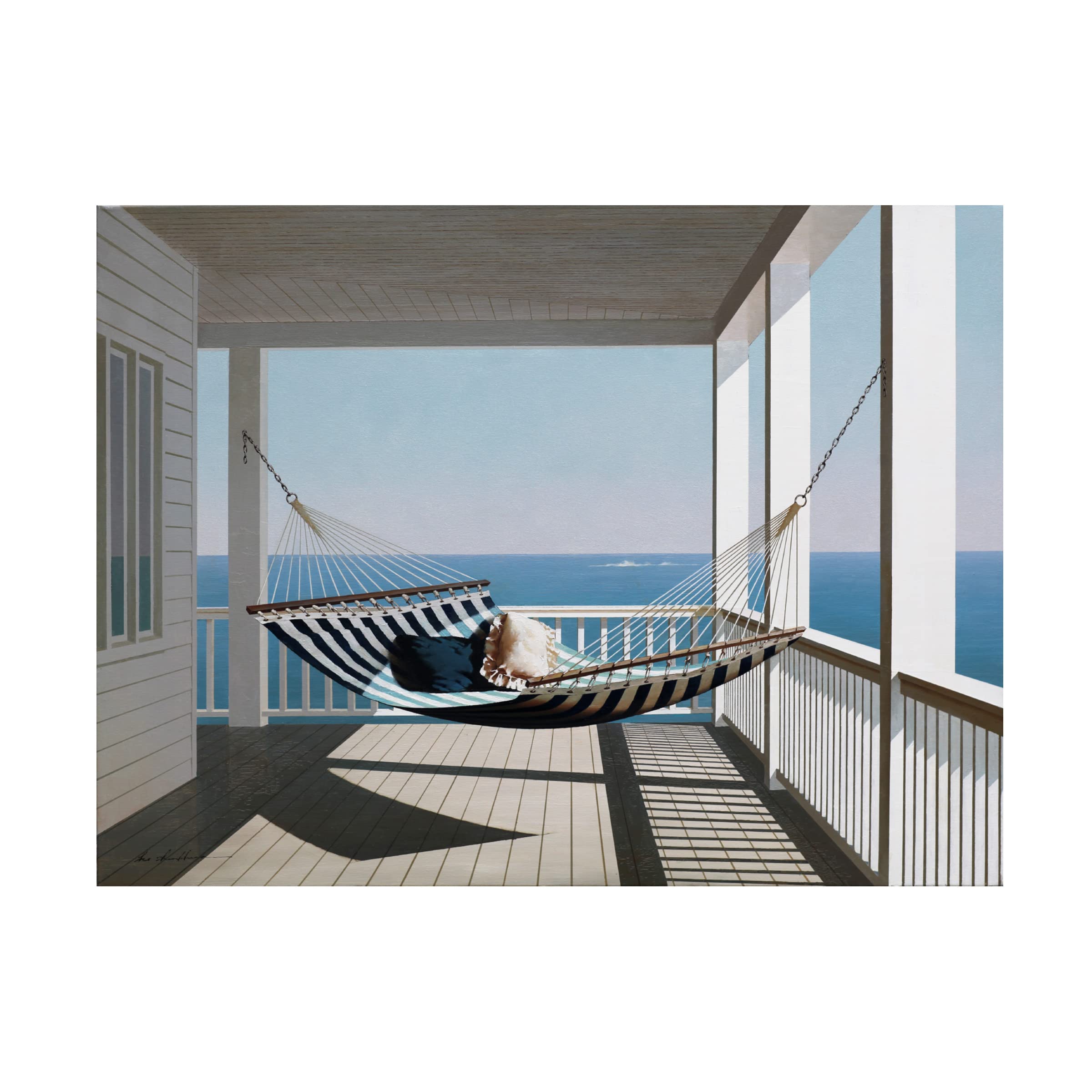 Trademark Fine Art 'Hammock And Pillows' Canvas Wall Art by Zhen Huan Lu - Modern Home Decor for Living Room, Bedroom & Office