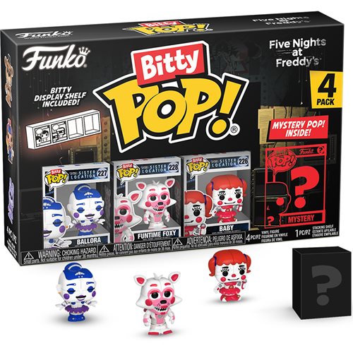 Bitty Pop! Five Nights at Freddy's Nightmare Collectible Figures (4 Pack Random) - Perfect for FNAF Fans, Horror Game Collectors & Office Desk Decor