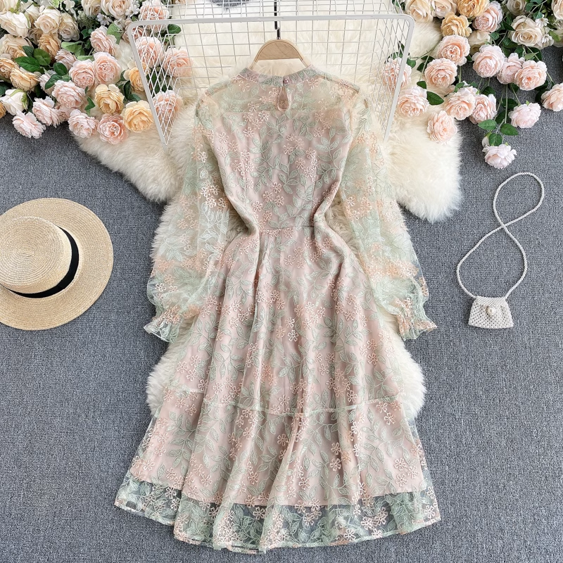 Fairy Sweet Girls Embroidered Lace Dress - Spring Floral Skirt for Toddler & Kids | Perfect for Easter, Birthday Parties & Photo Shoots