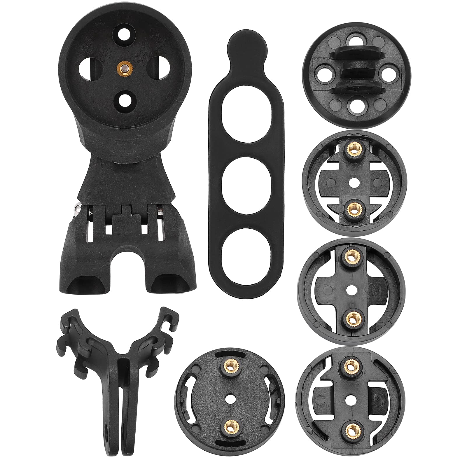 Cycling Bike Odometer Mount - Adjustable Black Plastic Bike Computer Bracket with Camera Holder for Road & Mountain Bikes - Perfect for Night Riding & Outdoor Adventures