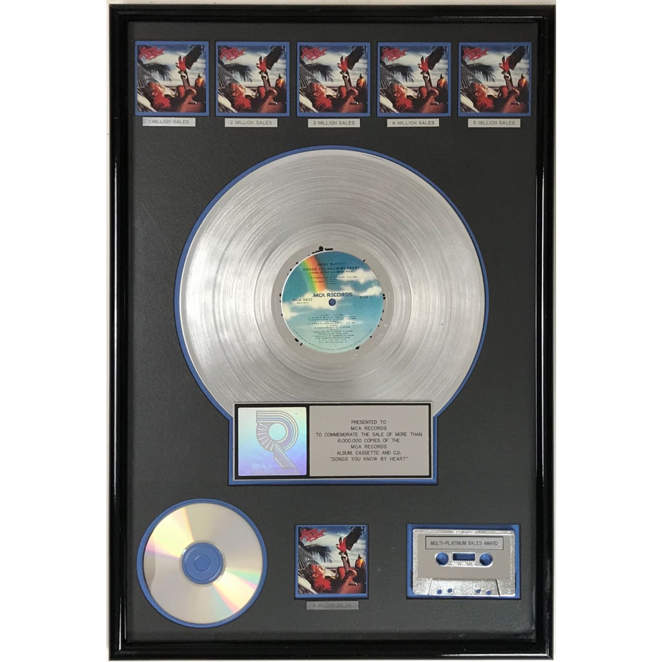 Jimmy Buffett Songs You Know By Heart - RIAA 6x Multi Platinum Album Award - Perfect for Beach Parties, Tropical Getaways & Relaxing Summer Vibes