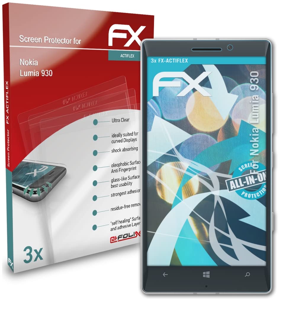 Nokia Lumia 930 Screen Protector [3-Pack] - Ultra Clear Flexible Film with Anti-Scratch Protection | Perfect for Daily Use, Travel & Office Work