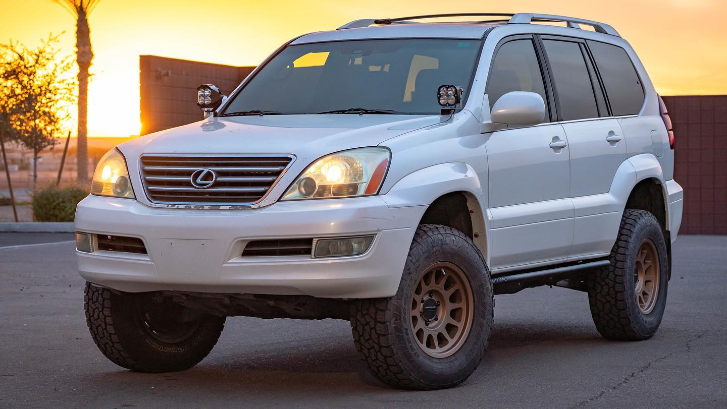 2003-2009 Lexus GX470 SDHQ Built A-Pillar Light Mounts | Off-Road LED Light Brackets for GX470 | Perfect for Overlanding & Night Driving