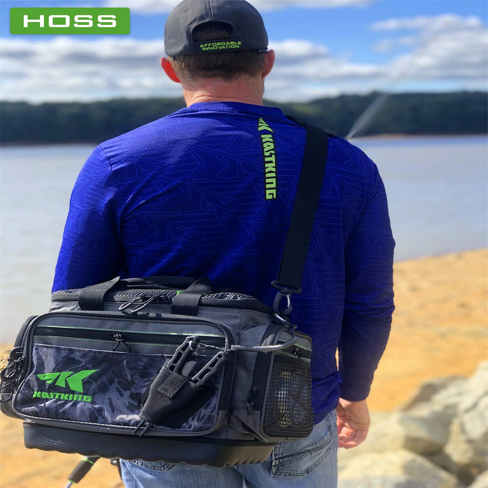 KastKing Waterproof Fishing Tackle Bags - Saltwater Resistant Gear Storage for Freshwater & Saltwater Fishing - Perfect for Boat, Kayak, and Shore Fishing Trips