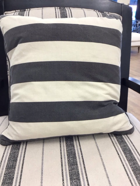 Soft Cream Grey Striped Pillow - Breathable & Comfortable for Bed, Sofa, and Couch - Perfect for Home Decor, Living Room, Bedroom, and Office Relaxation