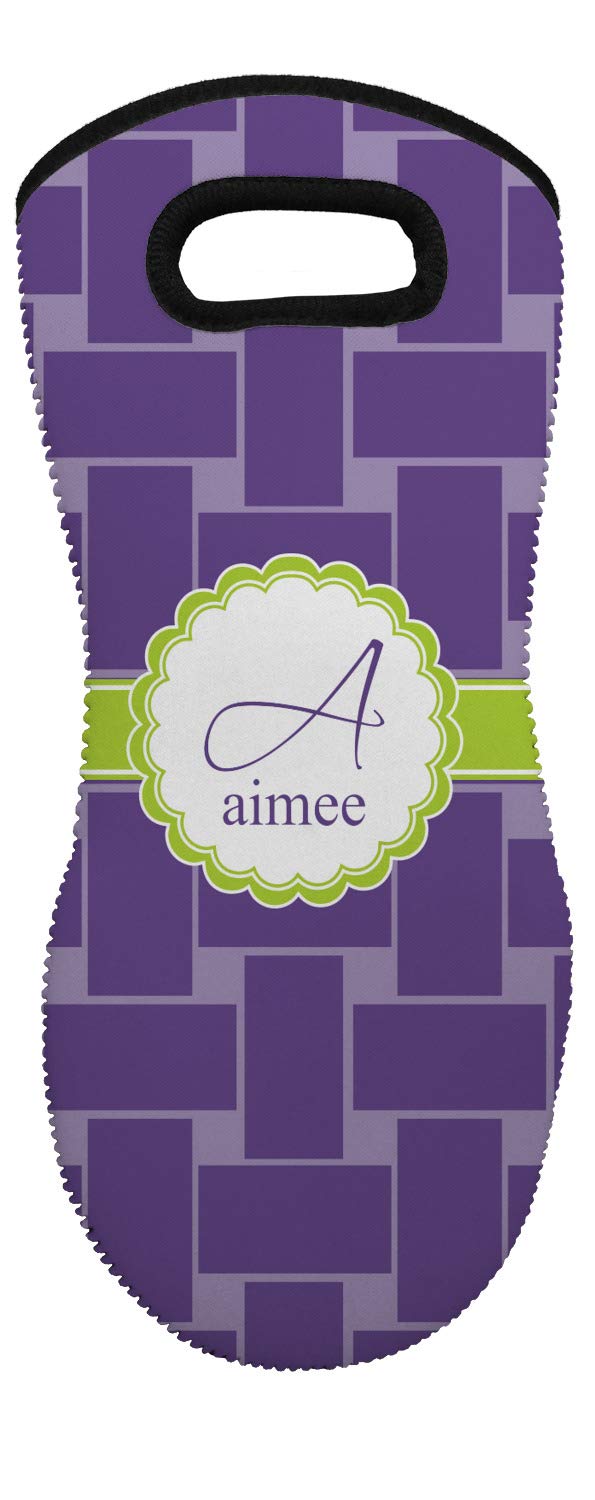 Custom Personalized Waffle Weave Neoprene Oven Mitt with Name & Initial - Heat Resistant Kitchen Glove for Baking, Grilling, Cooking - Perfect Gift for Chefs & Home Cooks