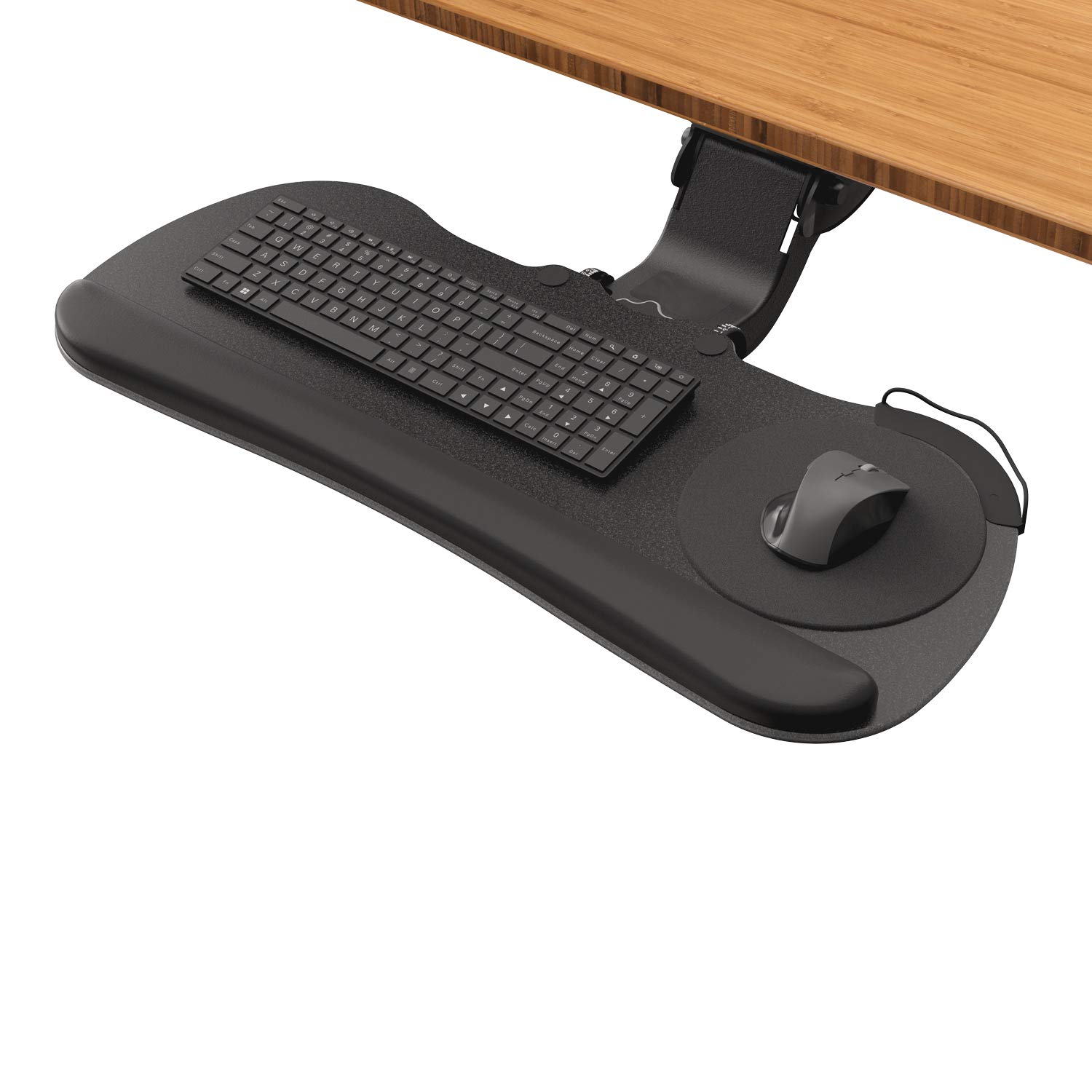 Ergonomic Adjustable Keyboard Tray - Black Standard Size with Quick Release Mechanism | Perfect for Office Workstations, Gaming Setups & Home Desks