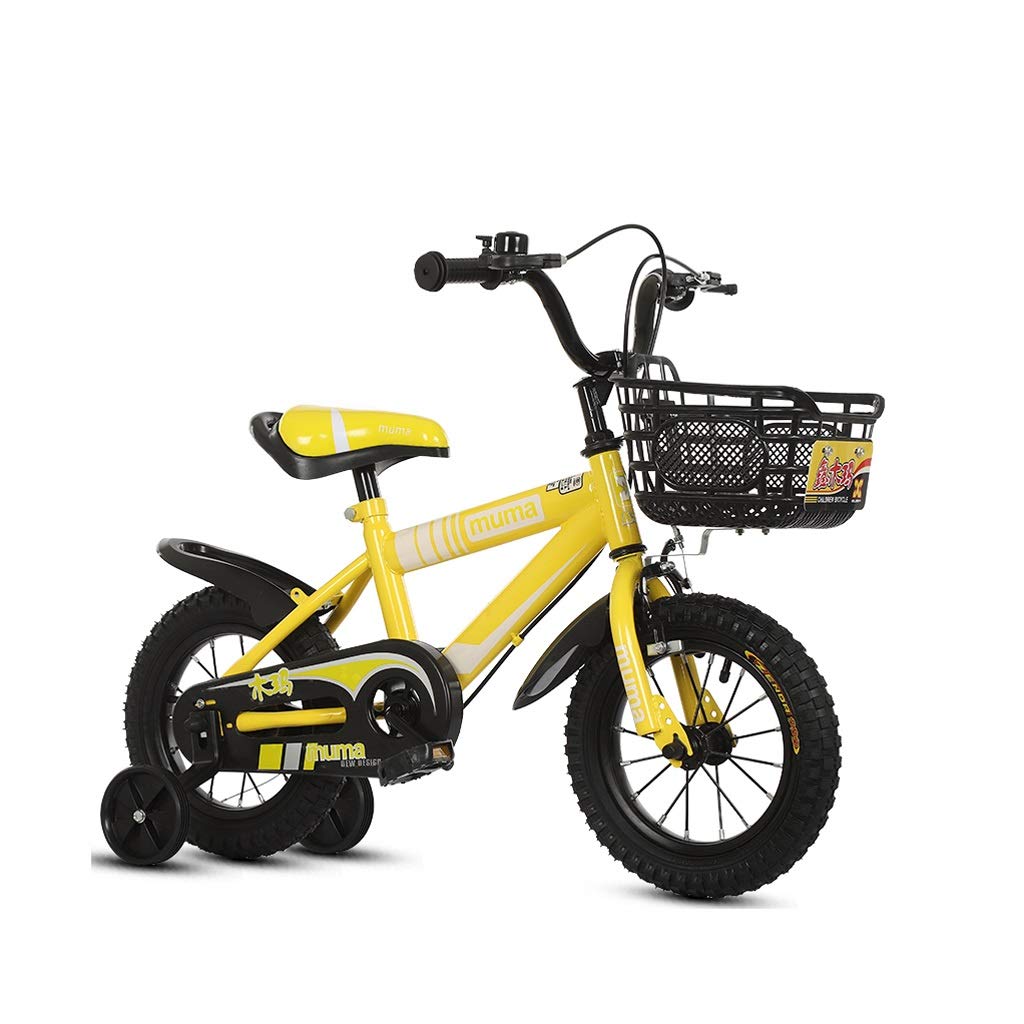 **14 Inch Yellow Kids Bike for 2-7 Year Olds - Lightweight Children's Bicycle for Indoor & Outdoor Riding - 4 Color Options - Perfect for Backyard, Park & Neighborhood Adventures**