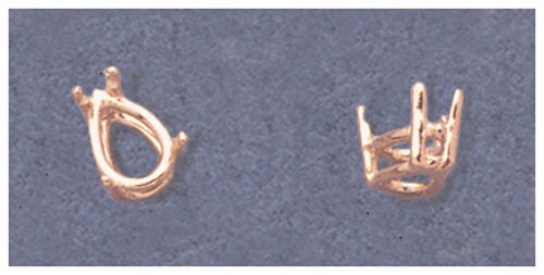 5x3mm Pear Cut Solid Sterling Silver or 14kt Gold Wire Basket for DIY Jewelry Making - Perfect for Rings, Earrings & Pendants - Custom Handcrafted Jewelry Supplies (27x20mm) - Great for Gift Giving & Personal Accessories