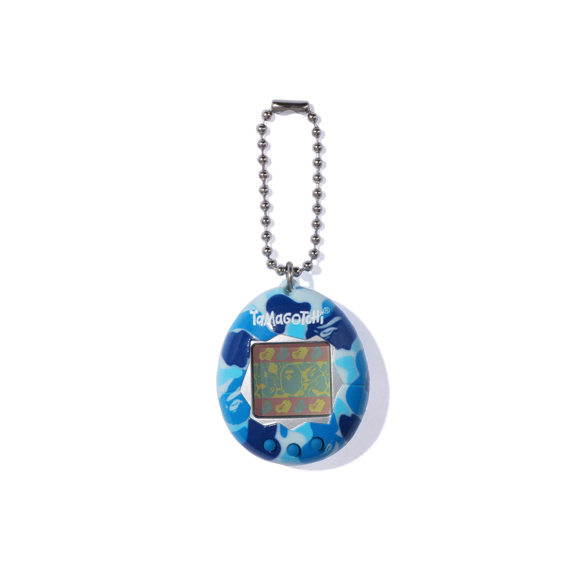 Bape x Tamagotchi Original Handheld Game - Limited Edition Blue Camo Digital Pet Toy for Kids & Adults | Retro Gaming, Collectible Gift, Fashion Accessory