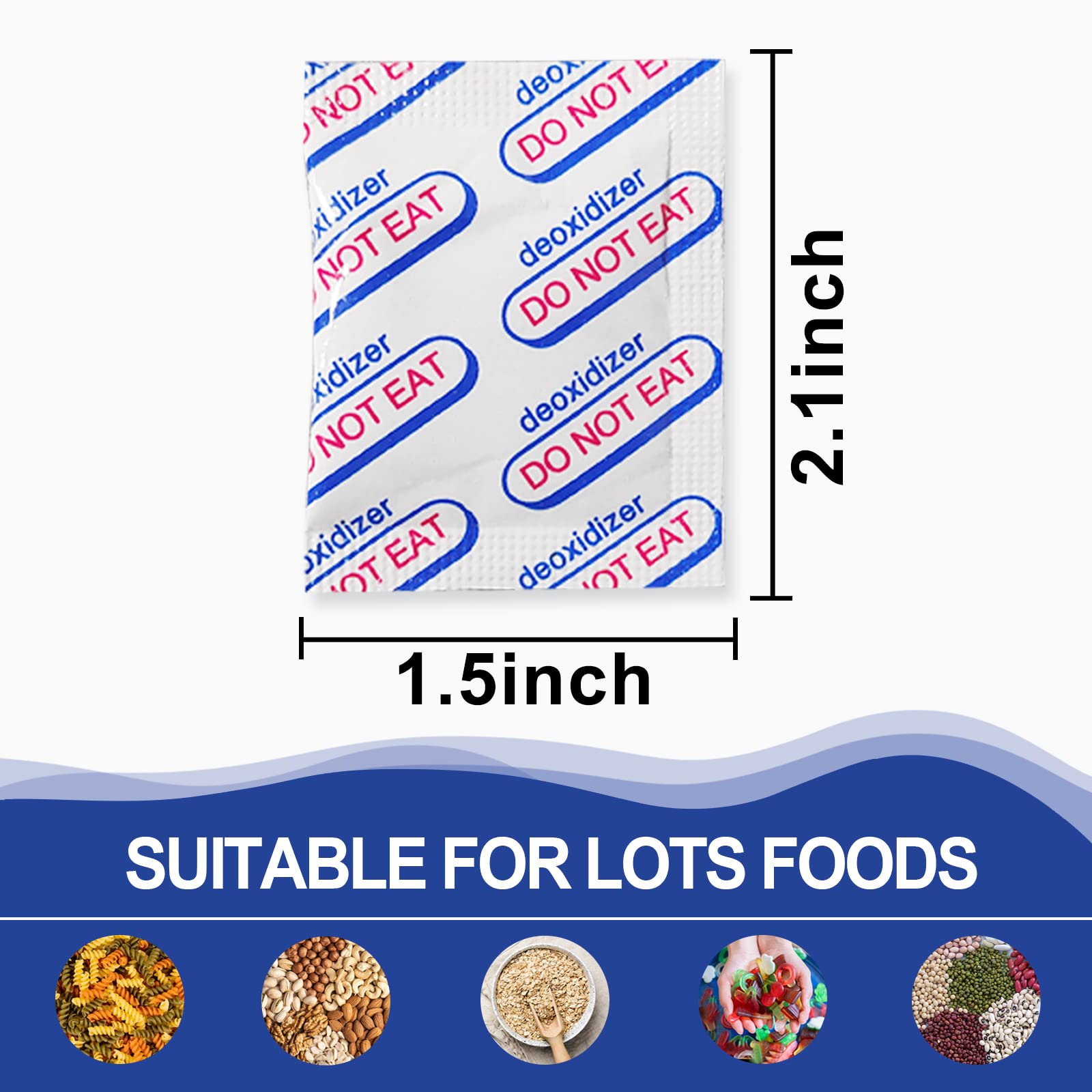 100 Packs 300CC Oxygen Absorbers (10 Packs of 10) - Food Grade Oxygen Absorber Packets for Long Term Food Storage | Works with Vacuum Bags, Mason Jars & Airtight Containers | Perfect for Freeze Dried Food, Dry Goods & Emergency Food Storage