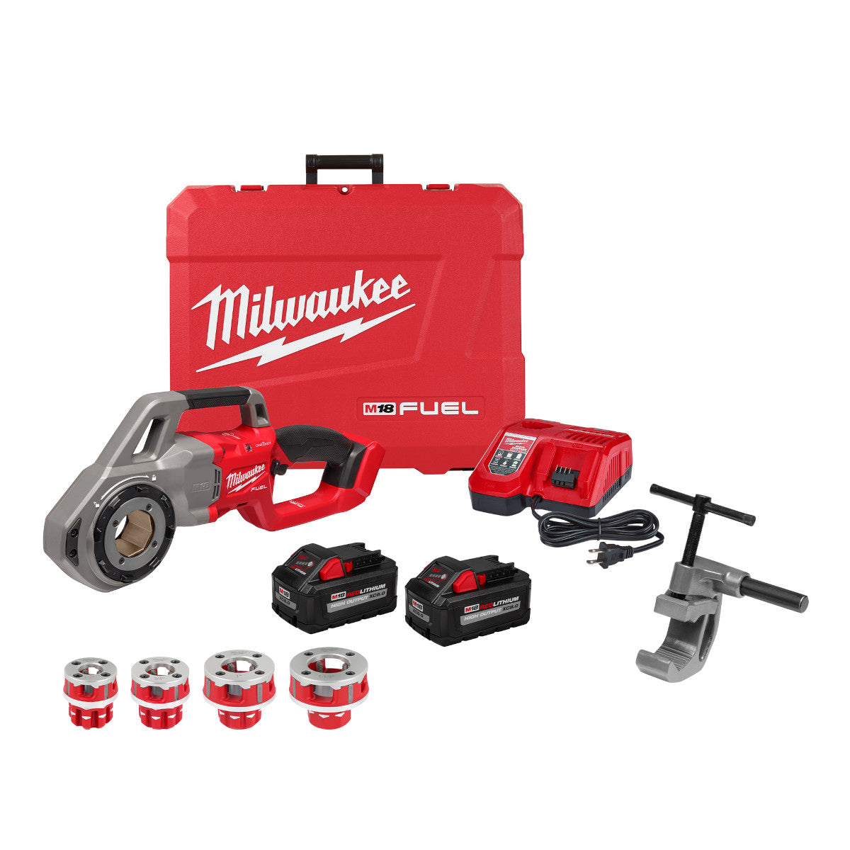 Milwaukee 2870-22 M18 FUEL™ Compact Pipe Threader Kit with ONE KEY™ Technology - Includes 1/2