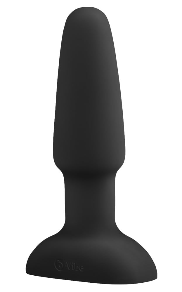 b-Vibe Rimming Anal Plug 2 - Remote Control Vibrating Butt Plug with 10 Vibration Modes, Waterproof Silicone Anal Sex Toy for Couples & Solo Play (Black) - Perfect for Spicing Up Bedroom Fun & BDSM Exploration
