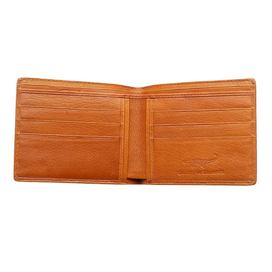 Genuine Light Brown Crocodile Leather Wallet for Men - Slim Bifold RFID Blocking Luxury Wallet - Perfect for Everyday Carry, Business & Travel