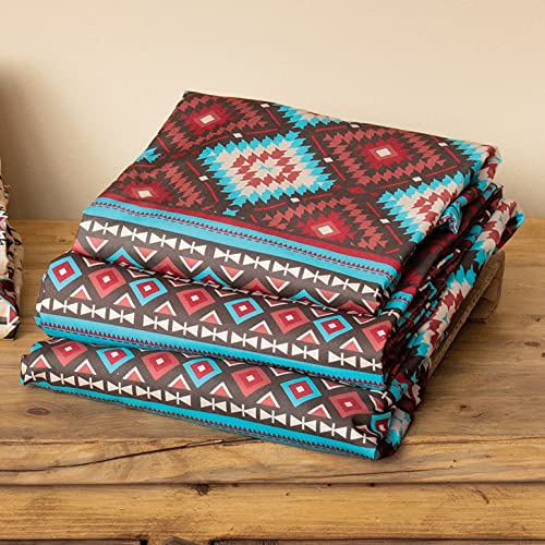 BLACK FOREST DECOR Valencia Southwestern Queen Sheet Set - Soft 100% Cotton Bedding for Southwestern & Boho Style Bedrooms - Perfect for Guest Rooms, Vacation Homes & Dorm Decor