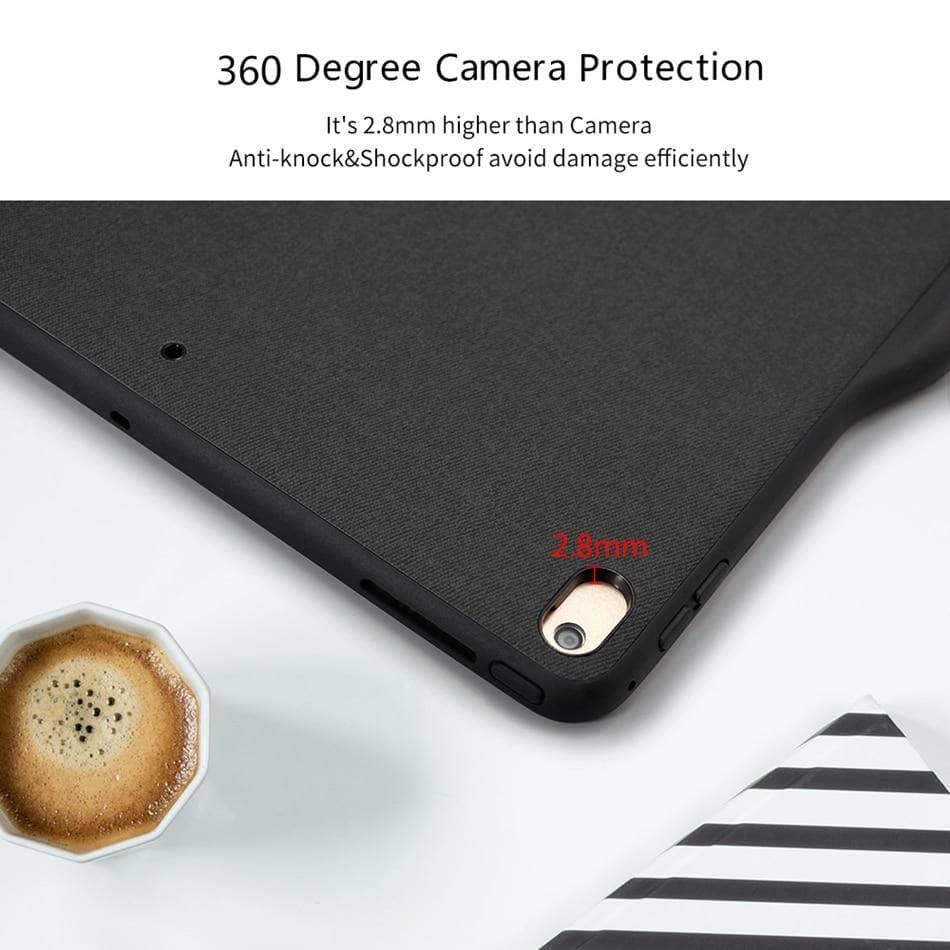 WOWCASE Pencil Holder Case for iPad Air 3 (10.5 inch 2019 Model) - Soft Edge Shockproof Protective Cover - Perfect for School, Office & Travel Use