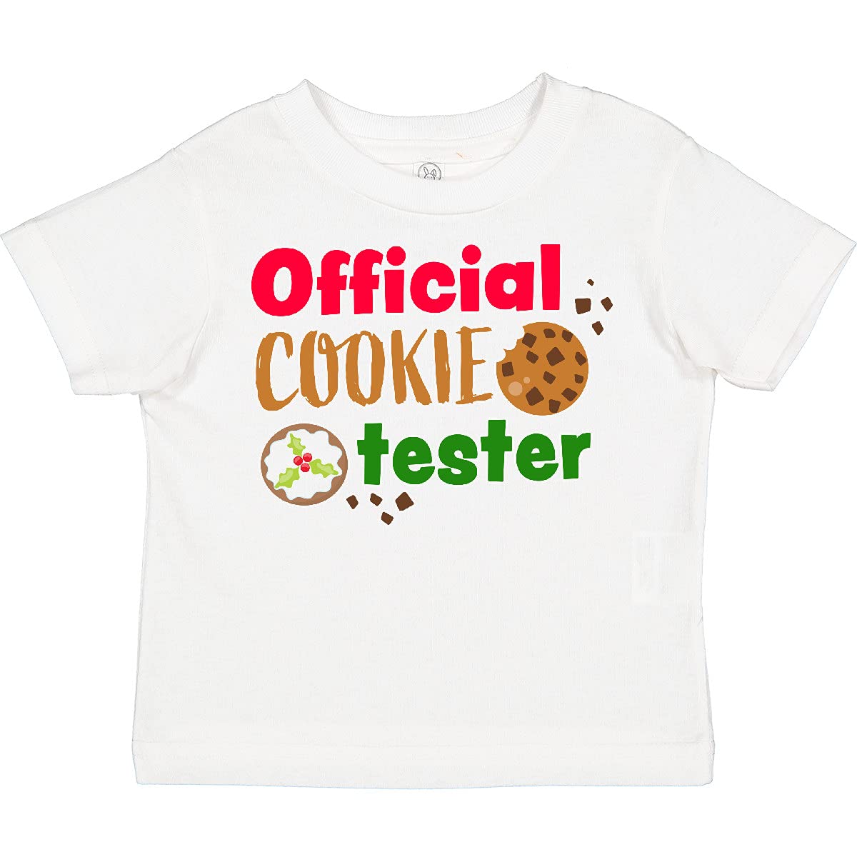 Inktastic Official Cookie Tester Christmas Cookies Toddler T-Shirt - Funny Holiday Baking Gift for Kids & Toddlers - Perfect for Christmas Parties, Family Baking & Festive Celebrations