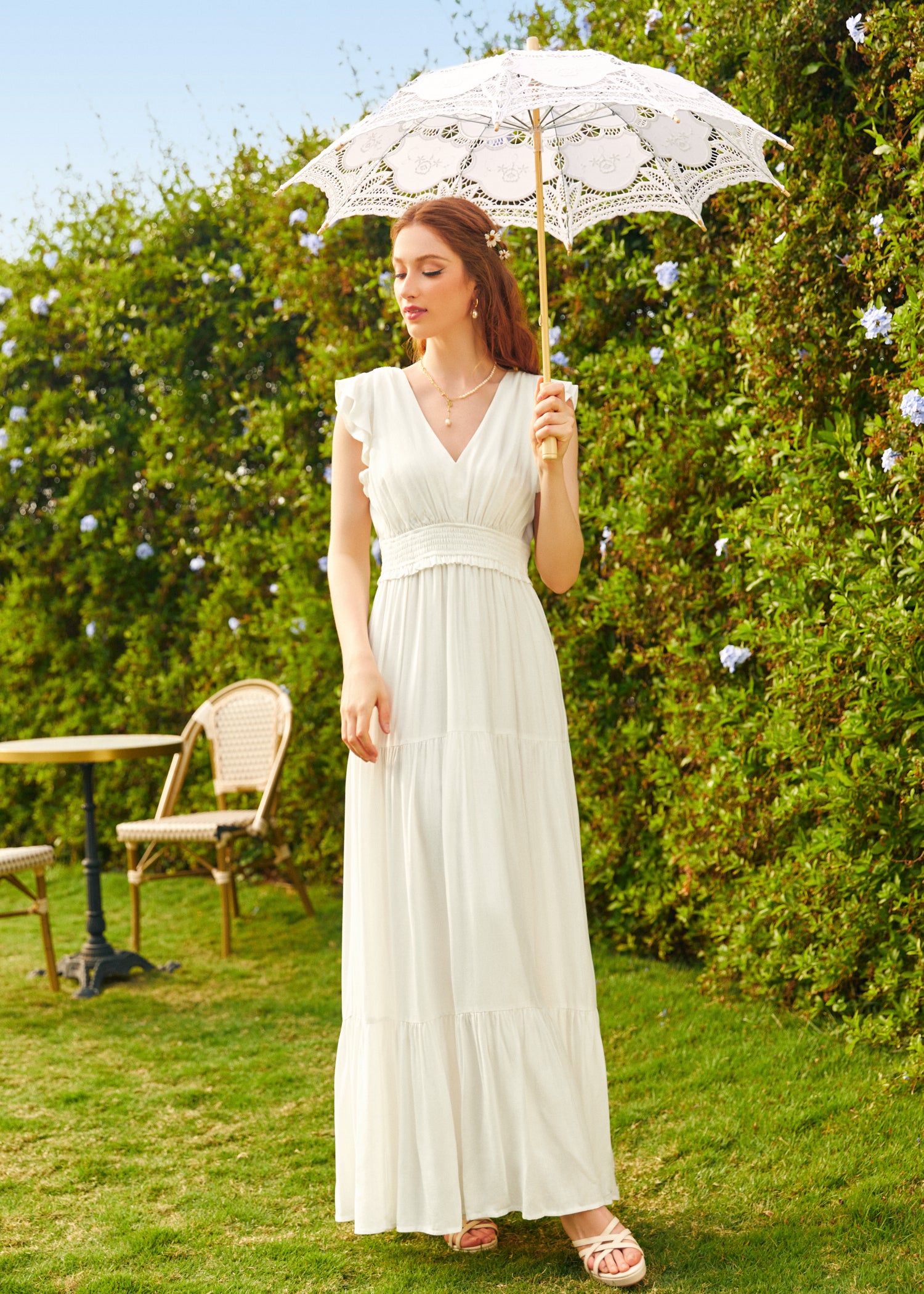 Graceful Floral Maxi Dress for Women - Elegant Summer Beach Wedding Party Dress - Perfect for Vacations, Date Nights & Special Occasions