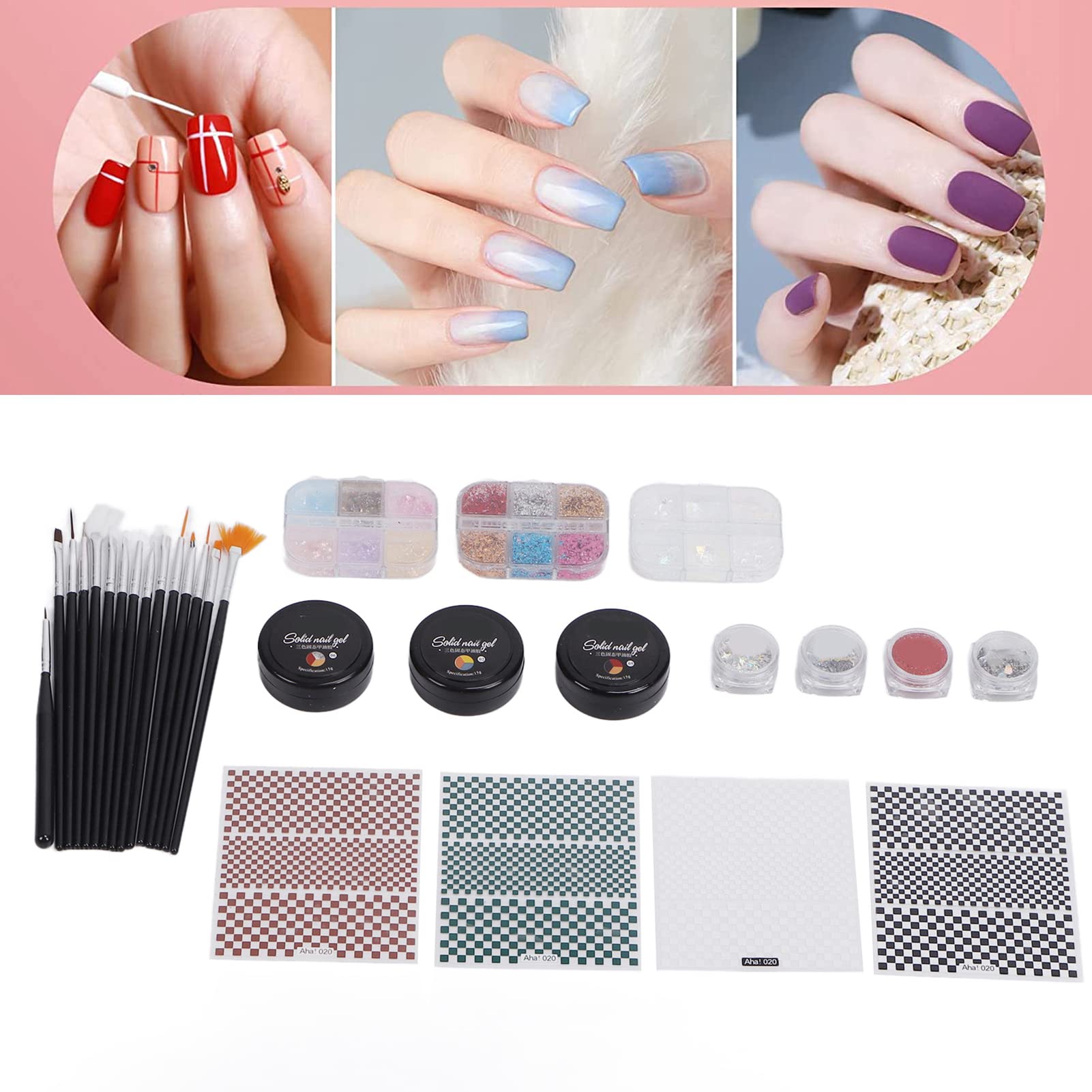 29PCS Professional Nail Art Kit with Gel Polish, Glitter Sequins, Rhinestones & Nail Tools - Complete Set for Nail Artists & DIY Manicures at Home | Perfect for Salon, Party & Special Occasion Nail Designs