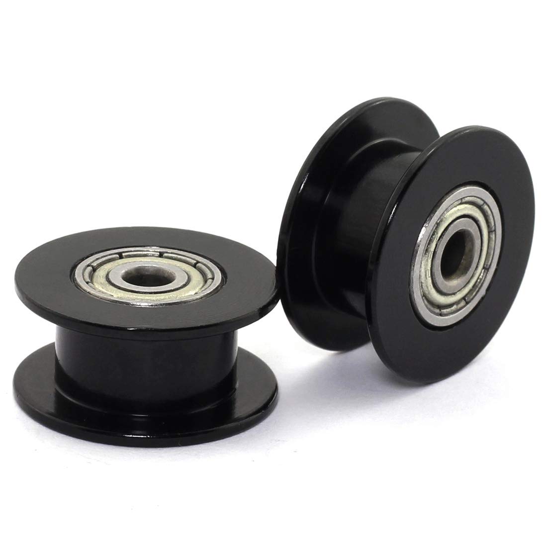 2PCS 20 Teeth 3mm Bore Idler Timing Pulley with Bearing - 2GT Aluminum Alloy H Type GT2 Synchronous Wheel for 6mm Width Belt - Compatible with 3D Printers, CNC Machines & Mechanical Drive Systems - HJ Garden