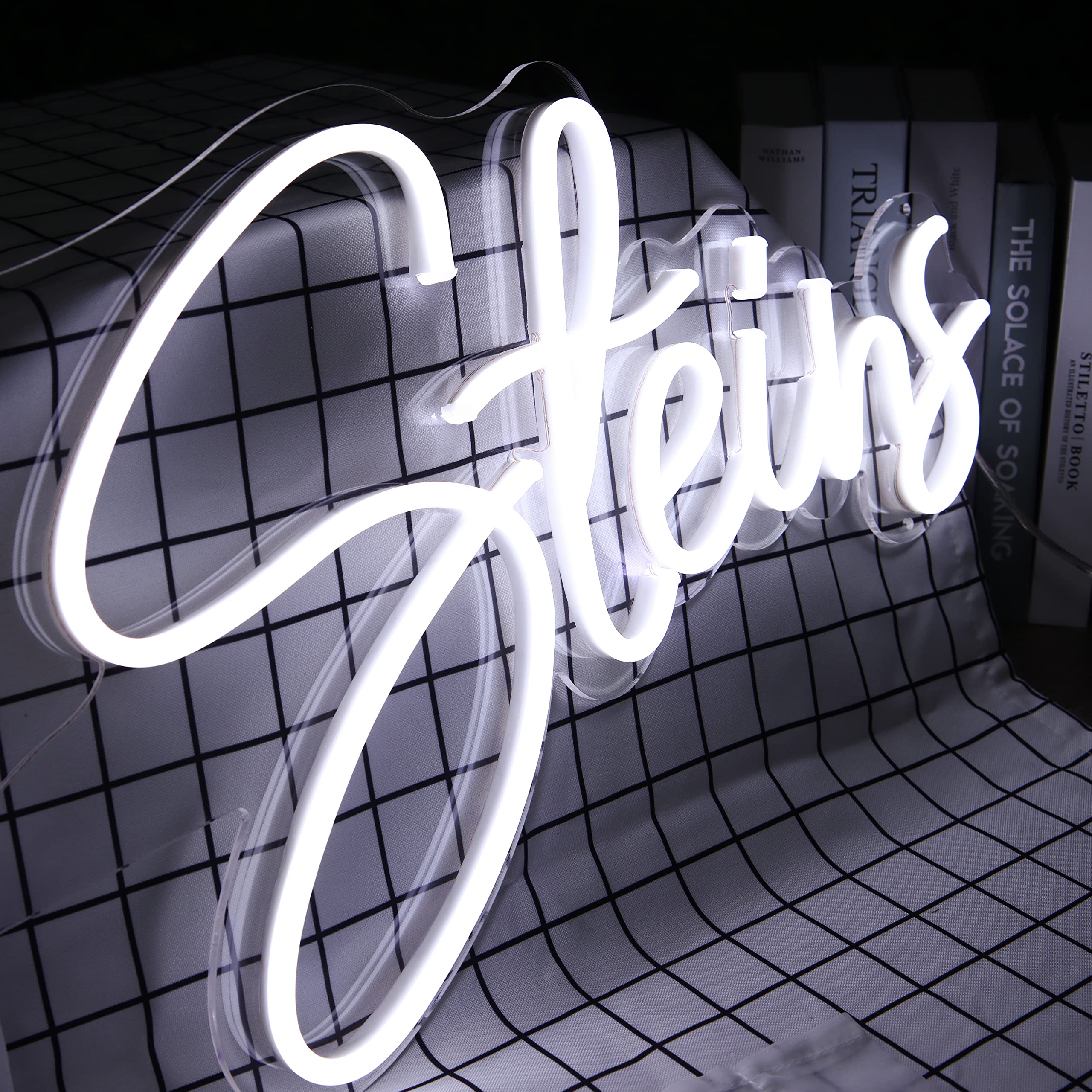 Custom LED Neon Signs for Wedding Decor - Personalized Dimmable Name Sign for Bedroom, Home & Wall Art - Unique Birthday, Christmas, Halloween Party Gifts for Women (2 Line Text, Up to 40