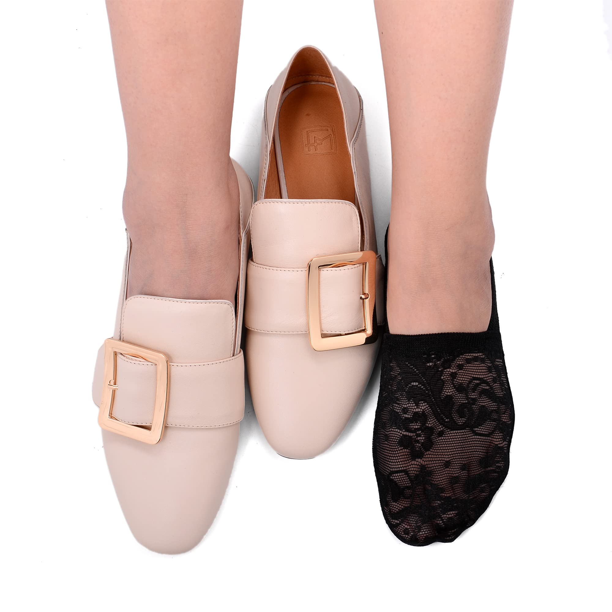 Flammi Women's No Show Liner Socks - Anti Slip Cotton Invisible Socks for Sneakers & Loafers | Comfortable Hidden Socks for Everyday Wear, Workouts & Casual Outfits