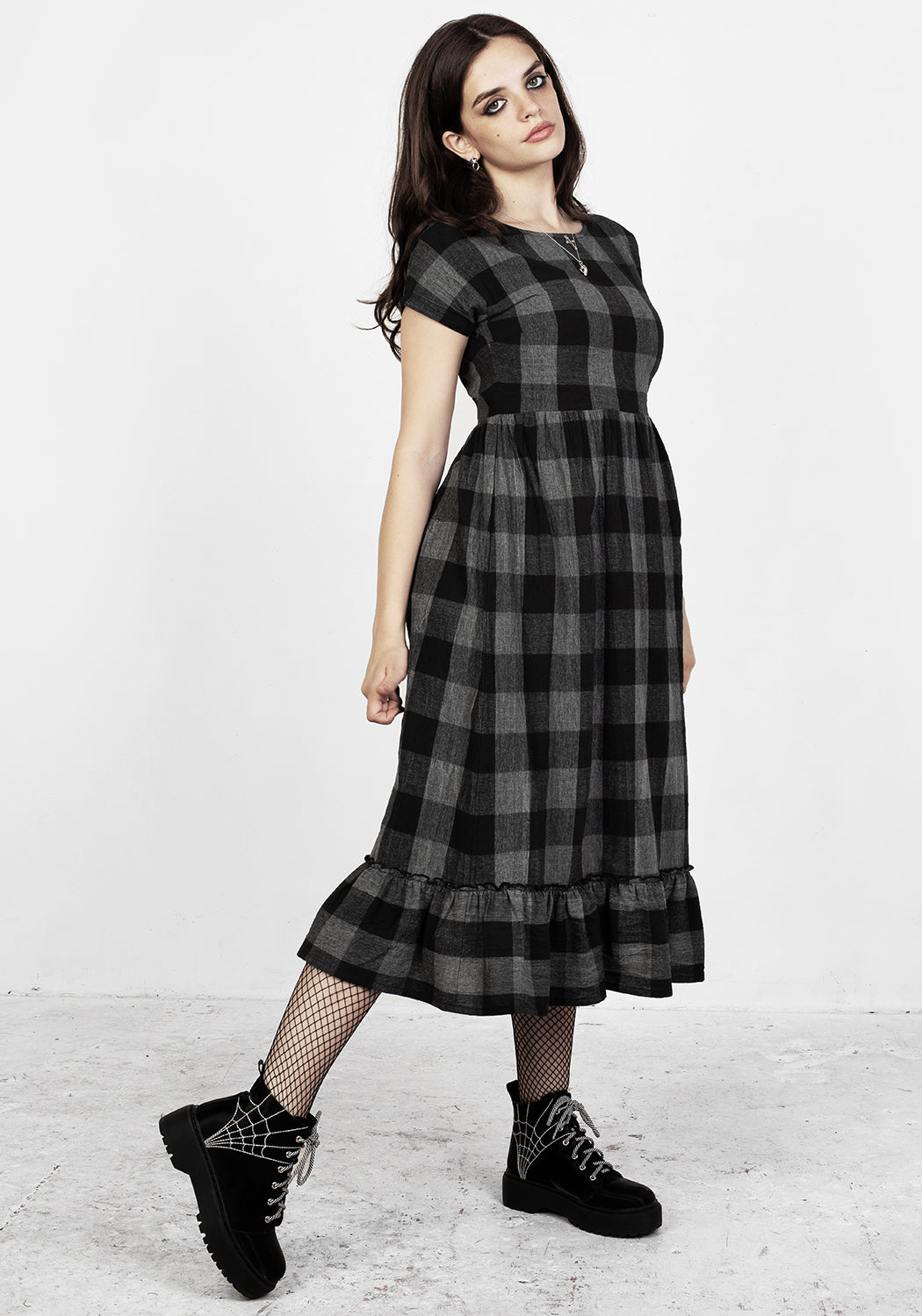Nyctophilia Midi Smock Dress - Flowy Boho Summer Dress for Women | Perfect for Beach Vacations, Date Nights & Casual Outings