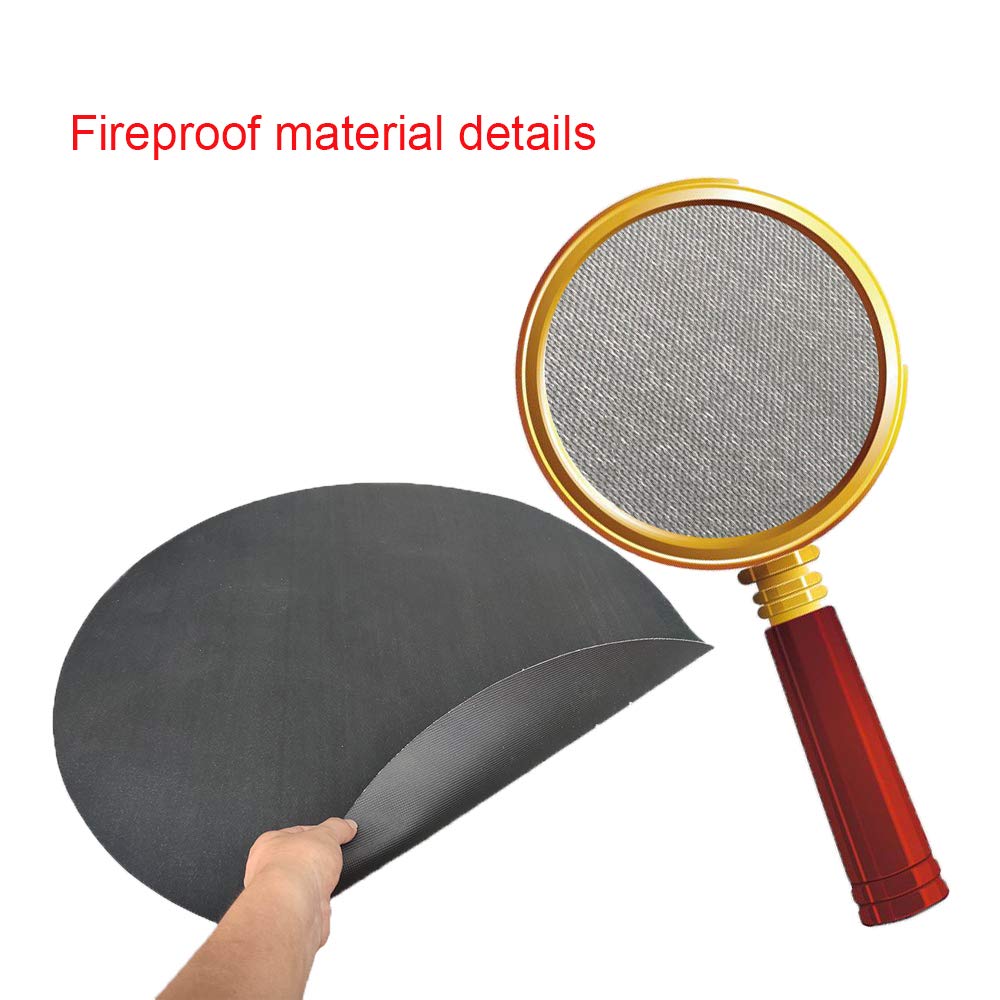 Fireproof Fire Pit Mat for Grill Protection - 48 Inch Heat Resistant Deck and Patio Mat for Outdoor Cooking, Camping, and Backyard BBQs