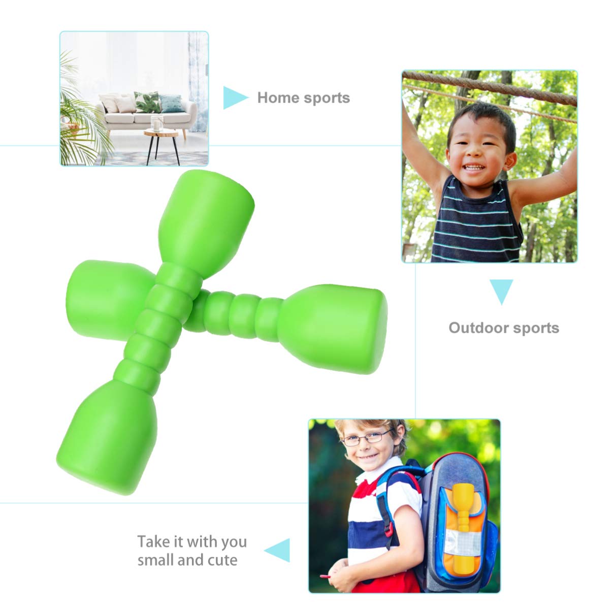 NUOBESTY Adjustable Kids Dumbbell Set - 2 Pairs Portable Hand Weights for Boys & Girls, Children's Fitness Equipment for Home Workouts - Perfect for Indoor Exercise, Strength Training & Playtime Activities