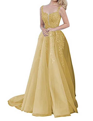 Elegant Lace A-Line Prom Dress with Tulle Skirt - Formal Evening Gowns for Homecoming, Wedding, and Special Occasions