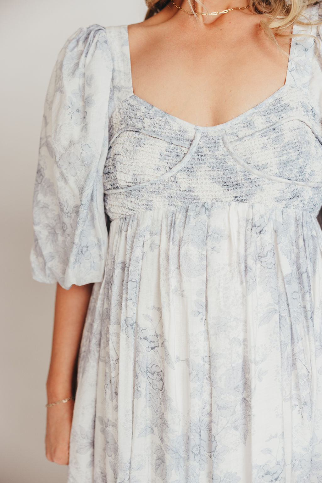 Harlow Maxi Dress - Light Blue Floral Maternity Dress | Bump Friendly & Size Inclusive (S-3XL) | Perfect for Pregnancy, Beach Vacations & Summer Weddings