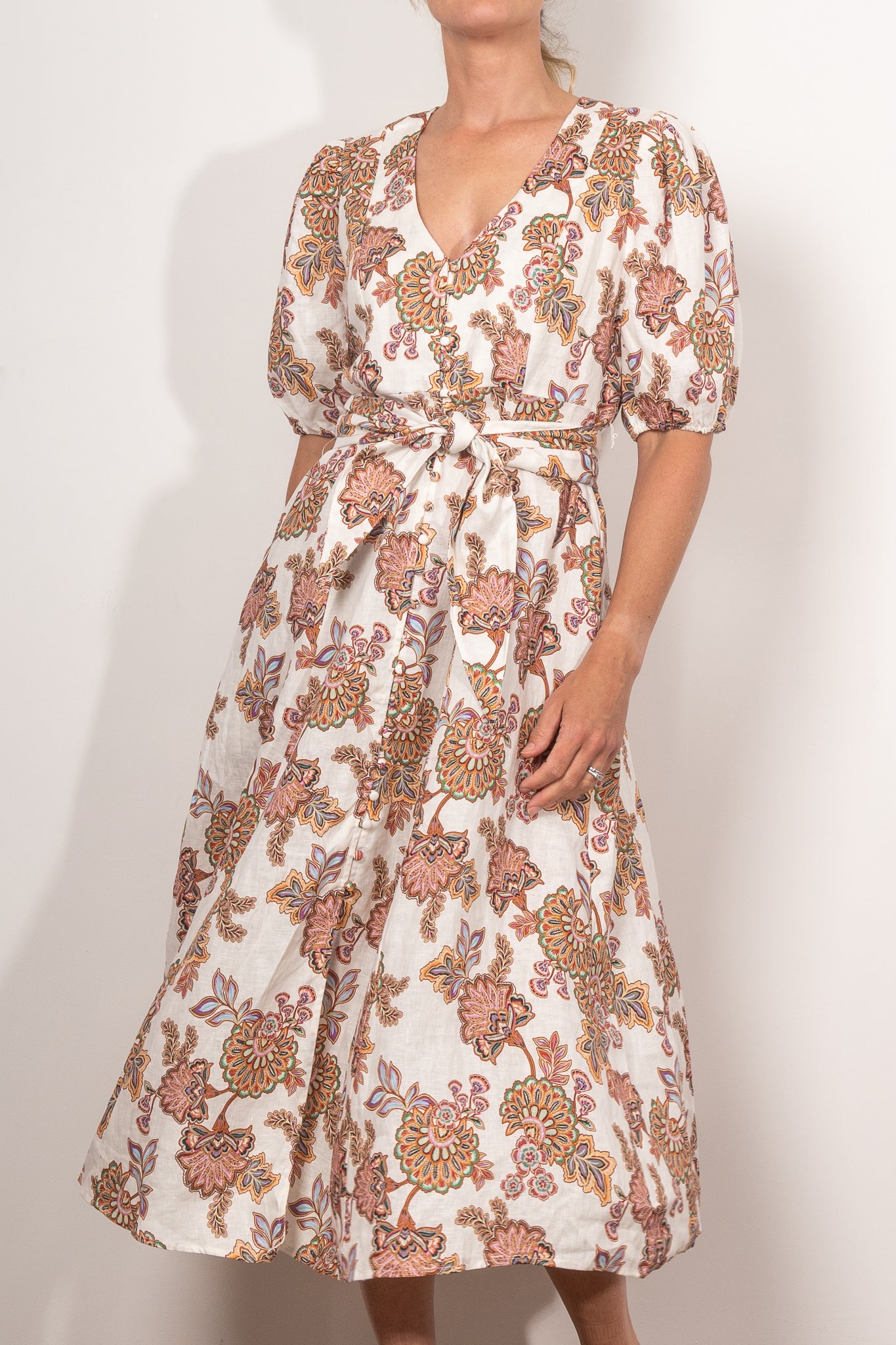 Zoe Kratmann Ebb Dress K'gari Cream - Women's Flowy Summer Maxi Dress for Beach Vacation, Wedding Guest & Boho Chic Outfits