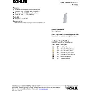 Kohler K-7709-2BZ 4-7/8