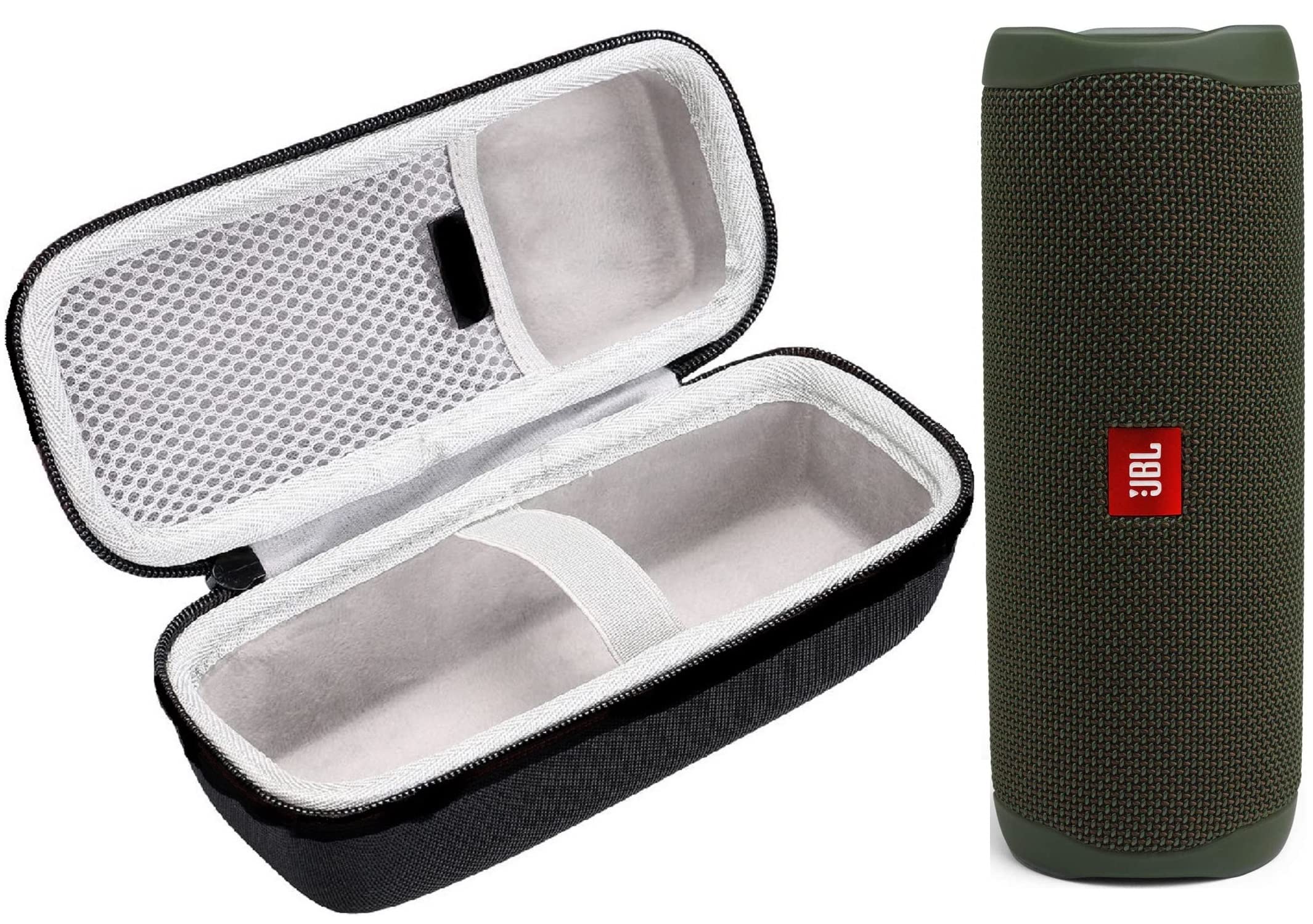 JBL Flip 5 Waterproof Portable Bluetooth Speaker with Hardshell Case - Wireless Outdoor Speaker for Beach, Pool, Travel & Parties (Green)