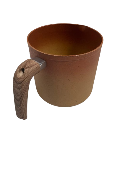 NEWARE Terracotta Milk Warmer Cup | 6oz Traditional Clay Heating Mug for Coffee, Tea & Hot Beverages | Perfect for Home, Office & Gifts
