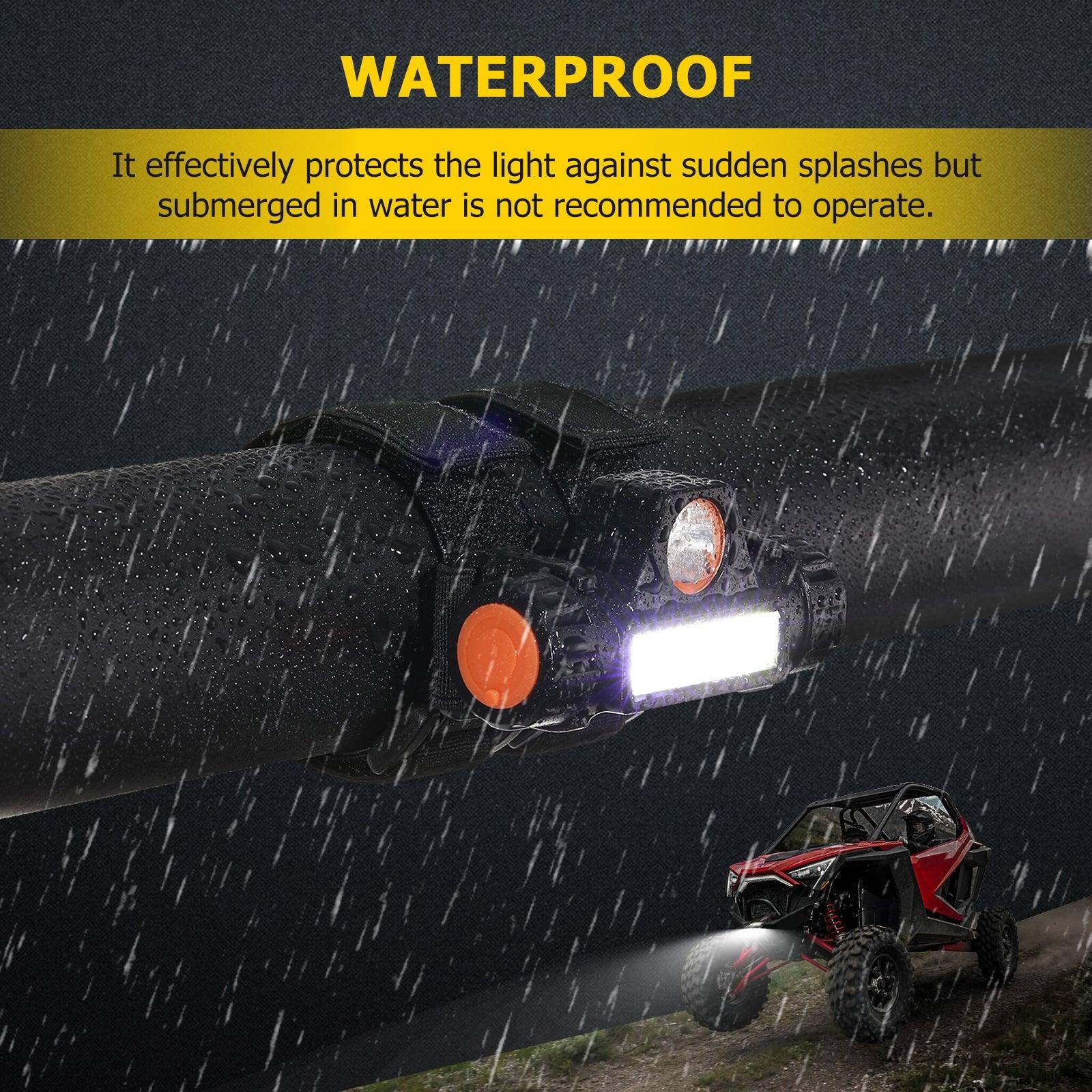 2-Pack Universal Dome Light for UTV, ATV, Golf Cart, Bike & Boat - Roll Bar Cage Mount Interior Lighting - Perfect for Night Rides, Off-Road Adventures & Marine Use