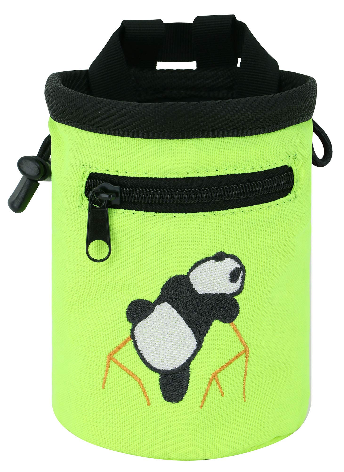 AMC Rock Climbing Chalk Bag with Adjustable Belt - Panda Design for Bouldering & Training - Perfect for Indoor Climbing Gyms & Outdoor Adventures