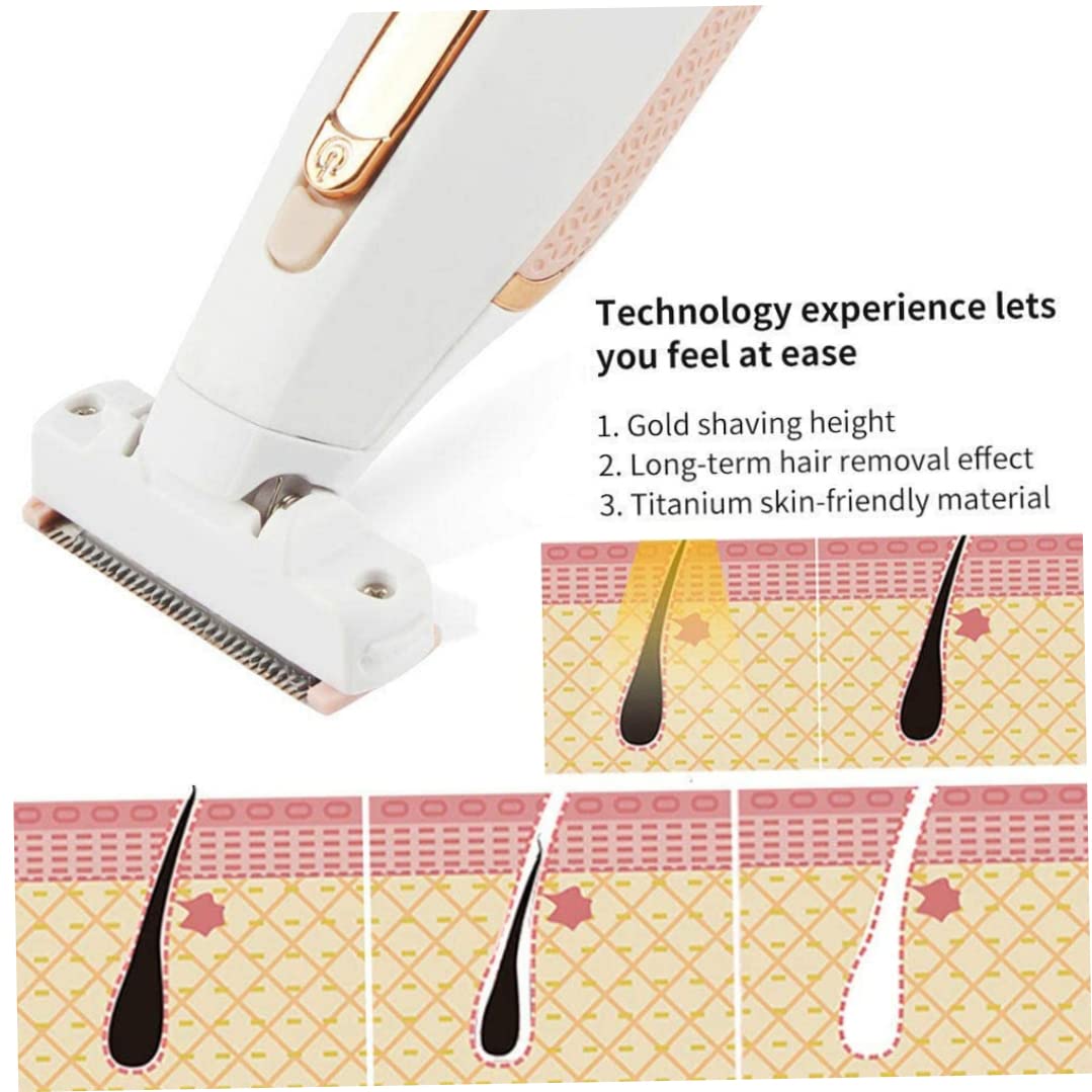 Painless Electric Hair Remover for Women - Rechargeable Lady Shaver for Body, Face, Legs, Hands, Bikini & Armpits with LED Light | Portable Hair Removal Device for Smooth Skin at Home & Travel