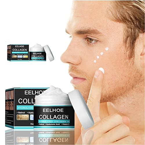 **Collagen Cream for Men - Anti-Wrinkle & Moisturizing Face Cream, Day & Night Skin Care Lotion for Hydration & Firming (2PCS*30g) - Perfect for Daily Skincare Routine & Anti-Aging**